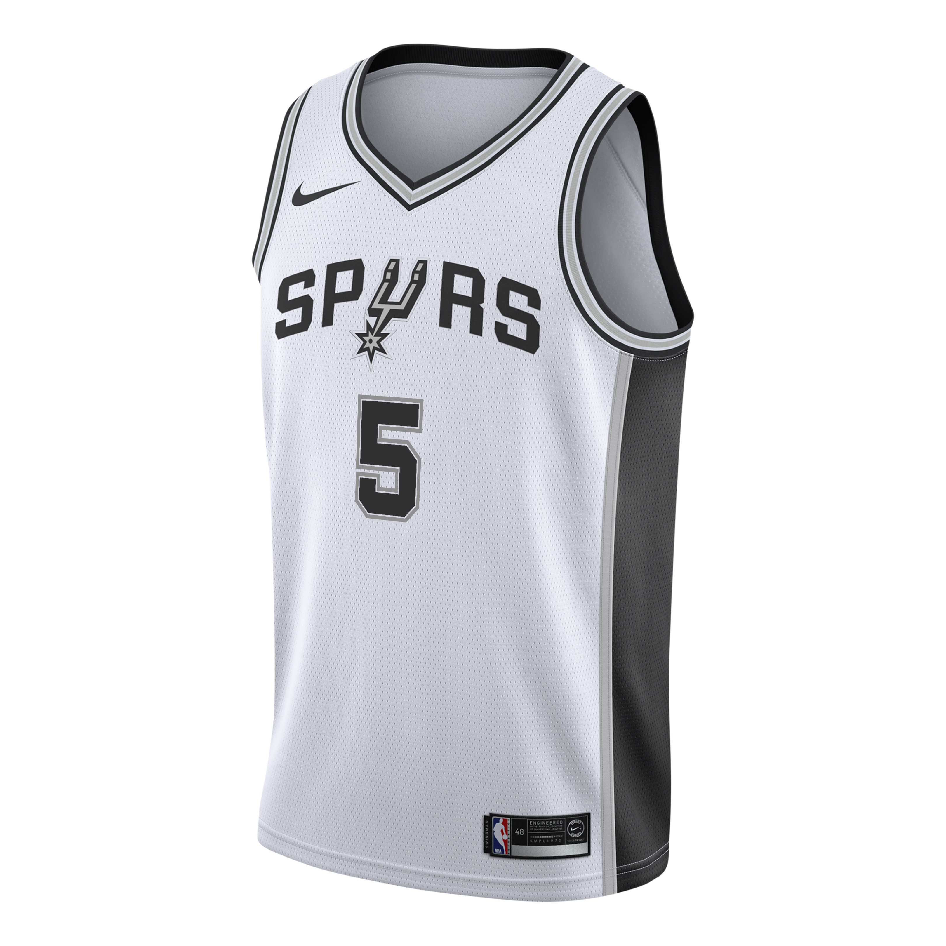 San Antonio Spurs Nike Association Edition Swingman Jersey – White - Stephon Castle - Youth